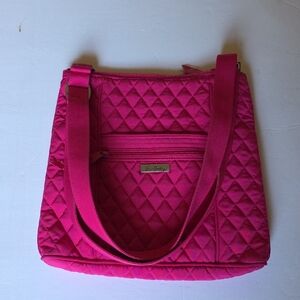 Vera Bradley Fuchsia Quilted Shoulder Bag